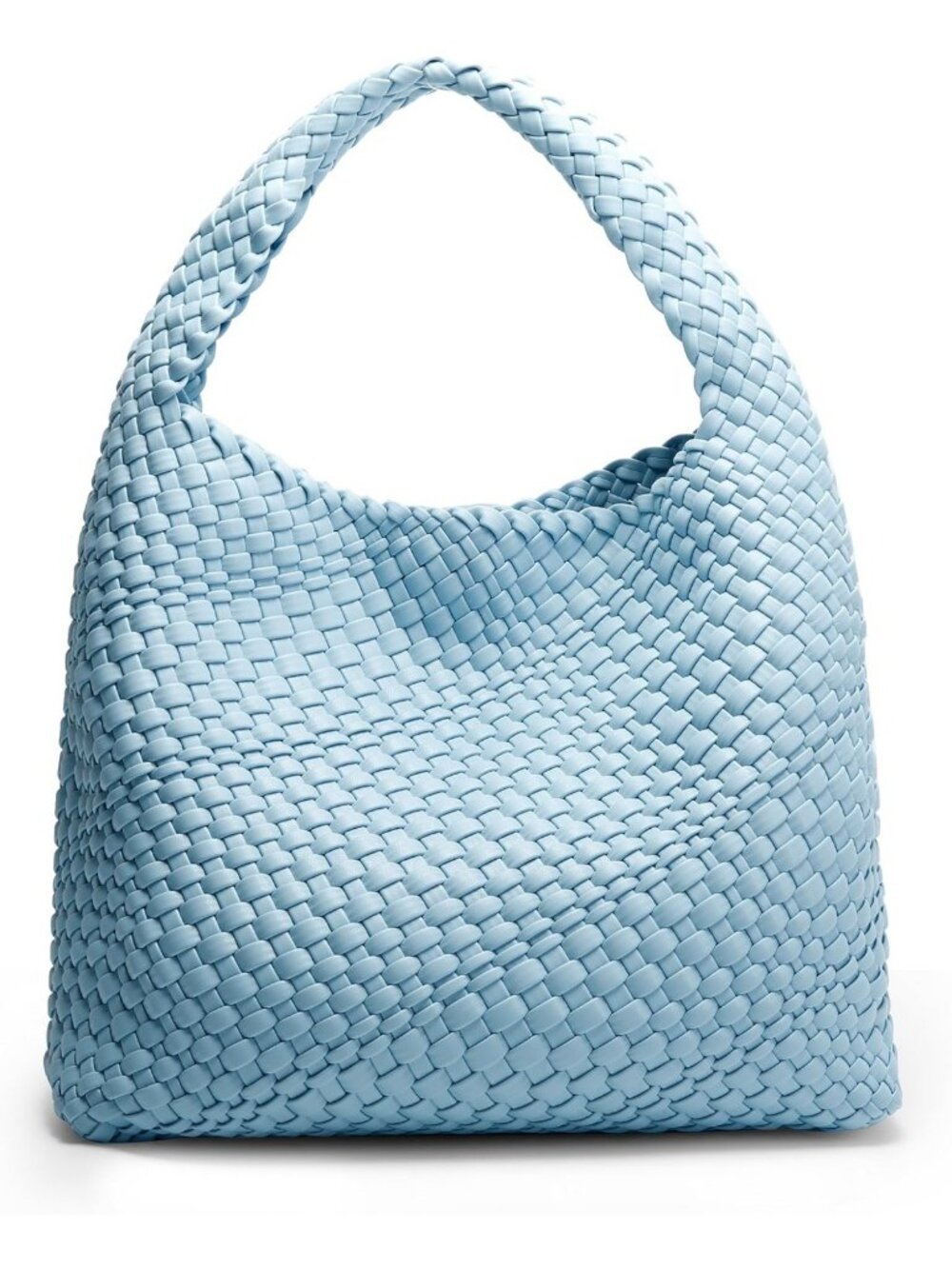 Stylish Vegan Leather Woven Tote Bag for Women - Chic Hobo Shoulder Bag